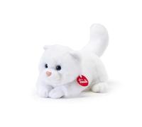 Trudi Chat Brad Blanc Cadeau Anniversaire ou Noël, Chaton félin en Peluche | 16x19x22cm Taille S | Classiques Chats | Modèle 21044