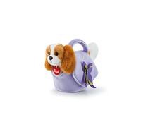 Trudi Chien dans sac lila avec papillon Animaux en peluche dans un sac de mode transportable. Idée cadeau tendance | 11x18x26cm XS Fashion Pets | modèle 29717