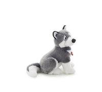 Trudi Klassik 22276 Plüschhund Husky Marcus ca. 40 cm (Größe XXL), hochwertiges Stofftier mit weichen Materialien, realistische Details, waschbar, Kuscheltier für Kinder, mehrere Größen, Grau / Weiß
