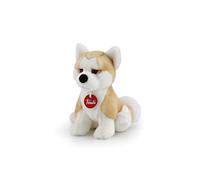 Trudi Klassik 22663 Plüschhund Akita Ascanio ca. 21 cm (Größe S), hochwertiges Stofftier mit weichen Materialien, realistische Details, waschbar, Kuscheltier für Kinder, mehrere Größen, Beige / Weiß