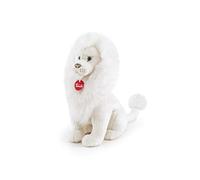 Trudi Lion Blanche Leonardo Mascotte en Peluche, Cadeau de Noël et d'anniversaire. | 20x41x44cm L | Animaux Exotiques tropicaux | modèle 17010