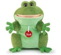 Trudi Puppets 29804 Handpuppe Frosch ca. 23 cm (Größe S), Stofftier aus hochwertigen Materialien, liebevolle Details, sehr flauschig und weich, waschbar, Kuscheltier und Puppe für Kinder, Grün