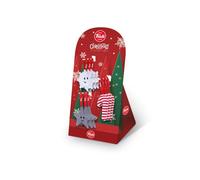 Trudi Mini décorations Xmas (18pc) Peluche Sapin de Noël (étoile, Flocon de Neige, Sucre d'orge) | 8x8x8cm l'uno | Modello 29365