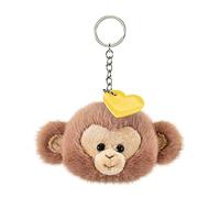 Trudi Porte-clés Singe Cœur Jaune Animaux en Peluche idée Cadeau | 13x15x5cm Taille XXS | Heart Animals | modèle 51556