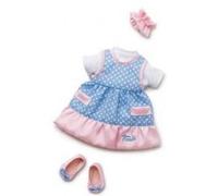 Trudi - robe à pois bleu poupée 38 cm (réf.tru01) Bleu G