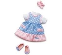 Trudi - 64379 - Vêtement Pour Poupée 38 Cm, Ensemble Robe Bleue À Pois