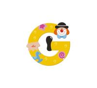 Sevi Lettre Déco Bois Lettre Clown G 181743 Jaune