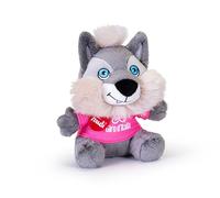 Trudi Trudino Wolfie Wolfie Peluche avec T-Shirt et Carte | 9 x 16 x 17 cm Taille XS | Mascotte Giro d'Italia 2025 | modèle 69284