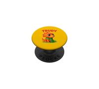 Trudy Tricératops Cute Cartoon Funny Triceratops Dinosaure PopSockets PopGrip Adhésif