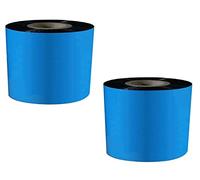 True-Ally Lot de 2 rouleaux de ruban à transfert thermique pour codes-barres - Cire de qualité supérieure pour imprimantes TSC, Zebra, Citizen, Datamax, Toshiba, Sato, etc. - 55 mm x 300 m