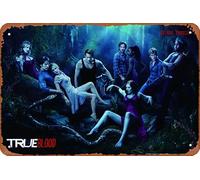 True Blood - Plaque en métal moulé - 20,3 x 30,5 cm - Décoration murale vintage rétro