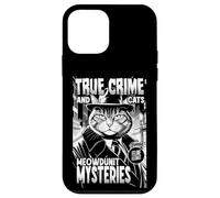 True Crime and Cats Meowdunit Mysteries Funny Cat Lover Coque pour iPhone 12 Mini