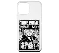 True Crime and Cats Meowdunit Mysteries Funny Cat Lover Coque pour iPhone 12 Mini