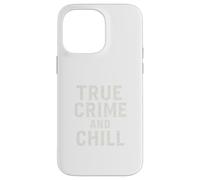True Crime and Chill Distressed Vintage Gothic Design Coque pour iPhone 14 Pro Max