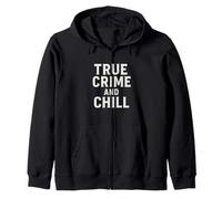 True Crime and Chill Distressed Vintage Gothic Design Sweat à Capuche