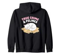 True Crime Cat Lover Mystery Podcast Feline Sweat à Capuche