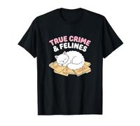 True Crime Cat Lover Mystery Podcast Feline T-Shirt