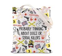 True Crime Junkie Sac à bandoulière pour amoureux des chiens Cadeau Podcast Crime Killer Série Merch Crime Addicts Sac fourre-tout, Serial Killers, medium
