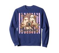 True Crime Show TV Ghosts Halloween Preppy Stripe Femme Sweatshirt