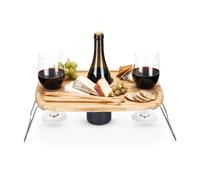 True Dash Table Vin Table de Pique-Nique Portable Pliable Petite Table Pliante Accessoires Vin 1.5"""" x 15"" "" x 11"" "" Naturel