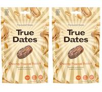 True Dates - Creamy Peanut Butter |Dattes aromatisées naturellement | Beurre de cacahuète | 100 g (Lot de 2)