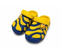 True Face Sabots à bout fermé antidérapants et légers pour enfants garçons et filles, Jaune/bleu, 22 EU