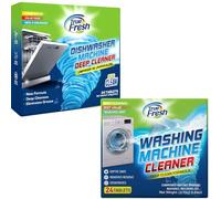 True Fresh Lot de 48 tablettes de nettoyage pour machine à laver, compatibles avec le chargeur frontal, charge supérieure, HE, nettoyant et désodorisant pour lave-vaisselle