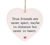 True Friends are Never Apart Ornement, Souvenir à Suspendre Céramique Cadeaux Amitié pour Femmes Cadeaux d'Encouragement pour Moments Difficiles Meilleure Amie Sours Meilleure Amie (Style C)