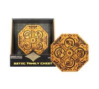 True Genius Aztec Family Chest Wooden Puzzle Box - Secret Compartment Braintease