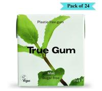 True Gum Vegan chewing-gum sans sucre menthe - paquet de 24 (21 g chacun)