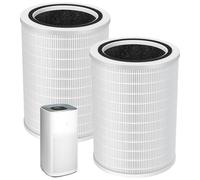 True HEPA Lot de 2 filtres de rechange compatibles avec les purificateurs d'air Clorox 11010 et 11011, grandes pièces jusqu'à 1 300 m², filtre HEPA 3 en 1 H13 (12010)