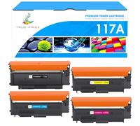 TRUE IMAGE Cartouche de Toner Compatible pour HP 117A Color Laser MFP 178nw 179fnw 150nw 150a 178nwg 179fwg 178 179 150 W2070A W2071A W2072A W2073A Encre (Noir Cyan Jaune Magenta Pack de 4)