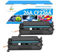 True Image Lot de 2 Cartouches de Toner de Rechange pour HP 26A CF226A 26X CF226X LaserJet Pro MFP M402dn M402n M426dw M426fdw M426fdn M402dw M402d (Noir)