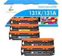 TRUE IMAGE Lot de 5 cartouches de toner de rechange compatibles pour imprimante HP 131A 131X Pro 200 Color M251nw M251n MFP M276nw M276n CF210X CF210A CF211A CF212A CF213A (noir, cyan, jaune, magenta)