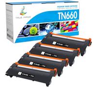 TRUE IMAGE TN660 Lot de 4 cartouches de toner de rechange pour imprimante Brother TN660 TN-660 TN630 TN-630 pour imprimantes HL-L2320D HL-L2340DW HL-L2380DW MFC-L2700DW MFC-L2720DW DCP-L2540DW (noir)