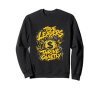 True Leaders Sac à Monnaie avec Inscription « Thrive Quietly » Sweatshirt