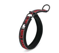 TRUE LOVE Collier étrangleur pour Chien Collier réfléchissant sans Traction Collier de Dressage Confortable TLC5371(Noir/Rouge,XL)