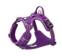 TRUE LOVE Harnais pour Chien No Pull Nylon Souple Réfléchissant Réglable pour Petit Grand Animal Domestique TLH56512(XL, Violet)