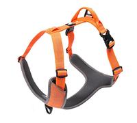 TRUE LOVE Harnais pour Chien Réglable Réfléchissant sans Traction Gilet Durable pour Animaux de Compagnie Voyage en Voiture Extérieur TLH6071(Orange,XS)