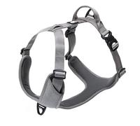 TRUE LOVE Harnais pour Chien Réglable Réfléchissant sans Traction Gilet Durable pour Animaux de Compagnie Voyage en Voiture Extérieur TLH6071(Gris,XS)