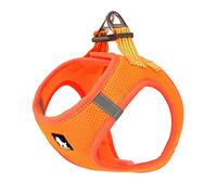 TRUE LOVE Harnais pour Chien Soft Air Mesh Gilet réfléchissant réglable pour Animaux de Compagnie pour Petites et Moyennes Races (XS, Orange)