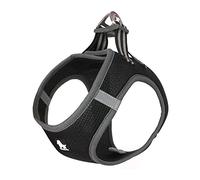 TRUE LOVE Harnais pour Chien Soft Air Mesh Gilet réfléchissant réglable pour Animaux de Compagnie pour Petites et Moyennes Races (L, Noir)