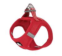 TRUE LOVE Harnais pour Chien Soft Air Mesh Gilet réfléchissant réglable pour Animaux de Compagnie pour Petites et Moyennes Races (S, Rouge)