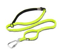 TRUE LOVE Longue Laisse de Chien élastique Mains Libres Ajustable Absorbant Les Chocs TLL2271 (Jaune Fluo, M)