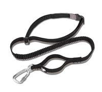 TRUE LOVE Longue Laisse de Chien élastique Mains Libres Ajustable Absorbant Les Chocs TLL2271 (Noir, L)