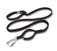 TRUE LOVE Longue Laisse de Chien élastique Mains Libres Ajustable Absorbant Les Chocs TLL2271 (Noir, M)
