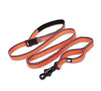 TRUE LOVE Longue Laisse de Chien élastique Mains Libres Ajustable Absorbant Les Chocs TLL2271 (Orange, M)