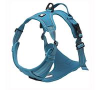 TRUE LOVE Réfléchissant Harnais De Chien Réglable Décourager Tirer Pet Gilet Durable en Nylon De Voiture TLH5651 (Bleu, XS)