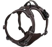 TRUE LOVE Réfléchissant Harnais De Chien Réglable Décourager Tirer Pet Gilet Durable en Nylon De Voiture TLH5651 (Marron, S)