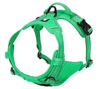 TRUE LOVE Réfléchissant Harnais De Chien Réglable Décourager Tirer Pet Gilet Durable en Nylon De Voiture TLH5651 (Vert d'herbe, L)